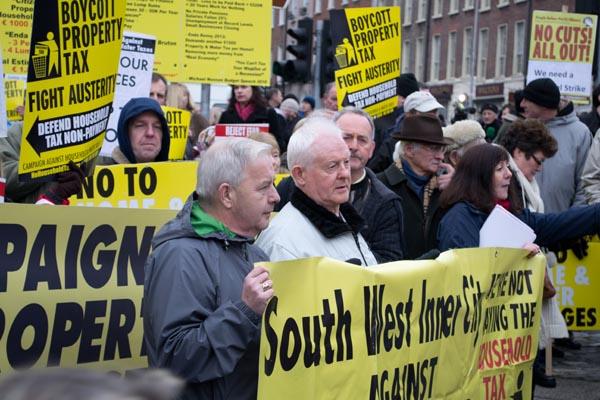 Dublin’s streets packed for march against austerity