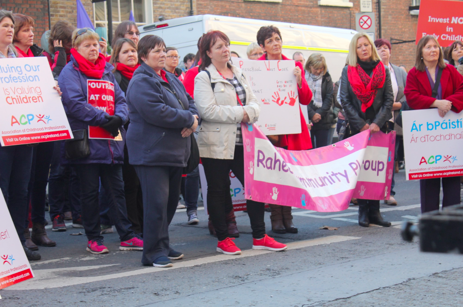 Association of Childhood Professionals Demonstrate at Leinster House
