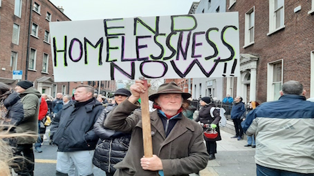 Thousands march in protest on homelessness crisis